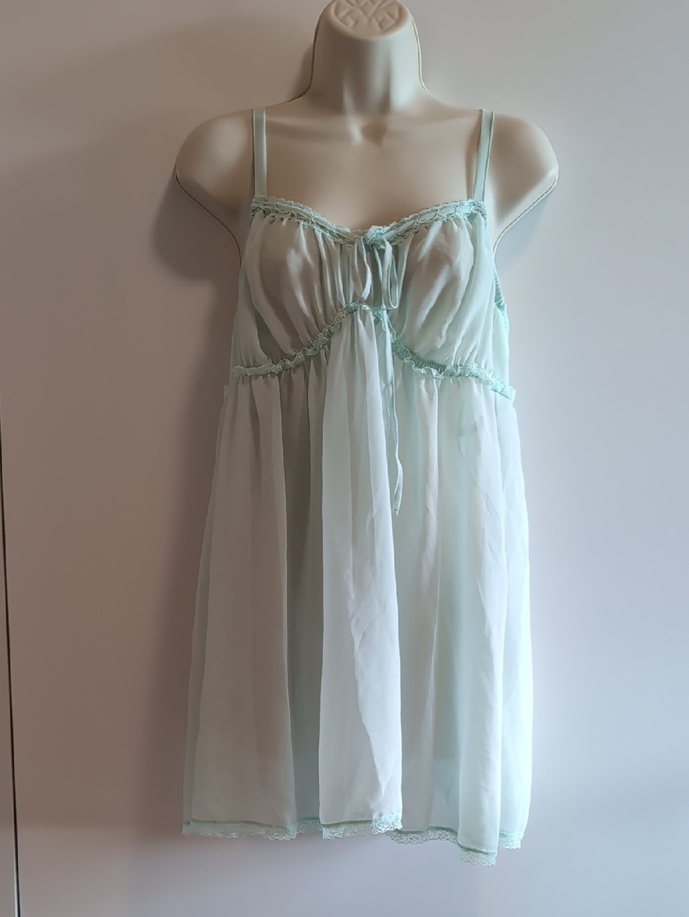 Savage X Fenty Pale Mint Sheer Babydoll Chemise